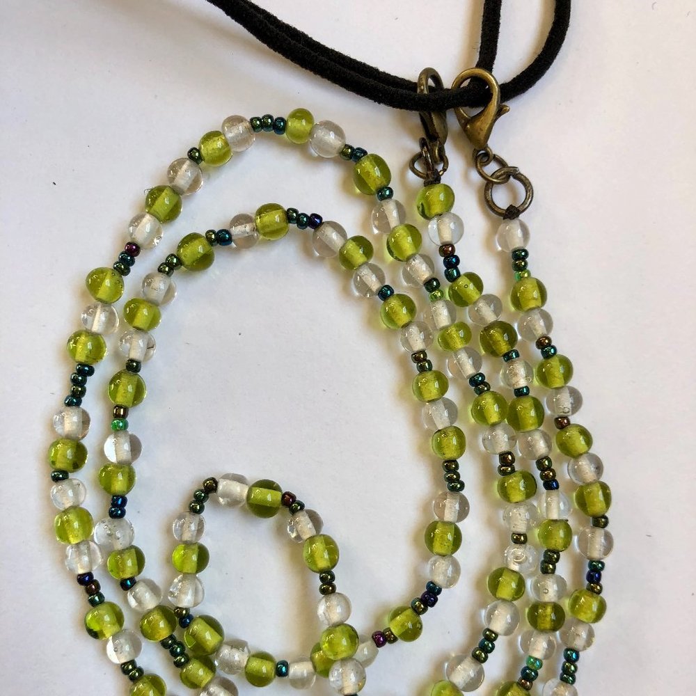 Upcycled Face Mask Lanyard Holder - Vintage Chain